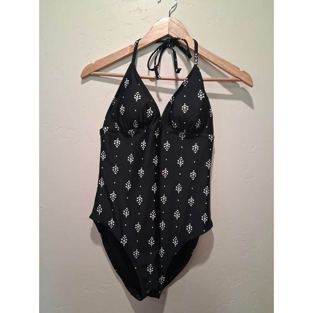 Old Navy One-Piece Swimsuit All Over Floral Sprigs Underwire Padded Bra Size S